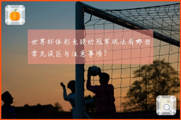 世界杯体彩竞猜的冠军玩法有哪些常见误区与注意事项？