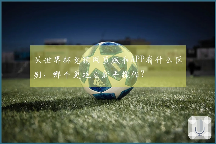 买世界杯竞猜网页版和APP有什么区别，哪个更适合新手操作？